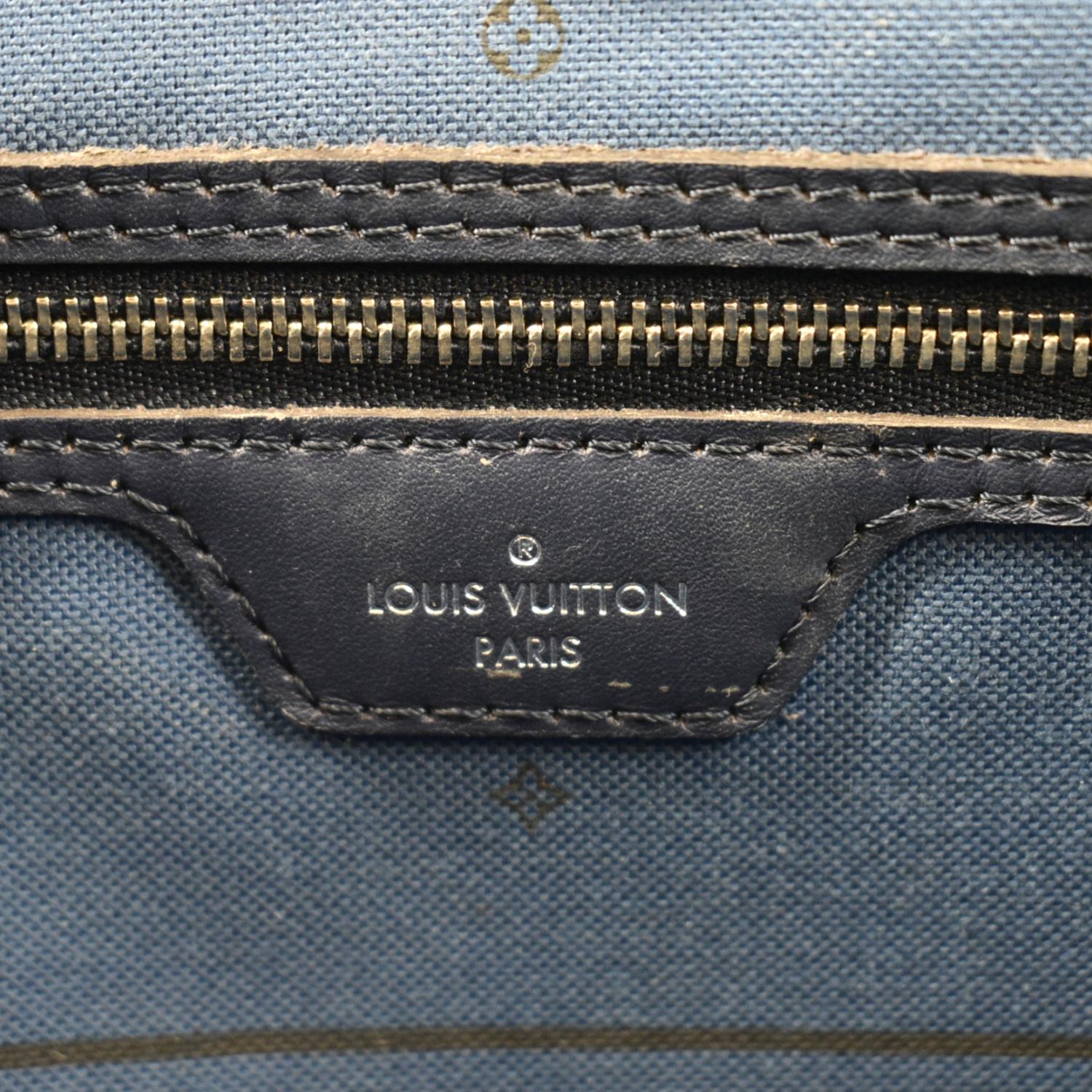 LOUIS VUITTON Neverfull MM Escale Monogram Canvas Shoulder Bag Blue