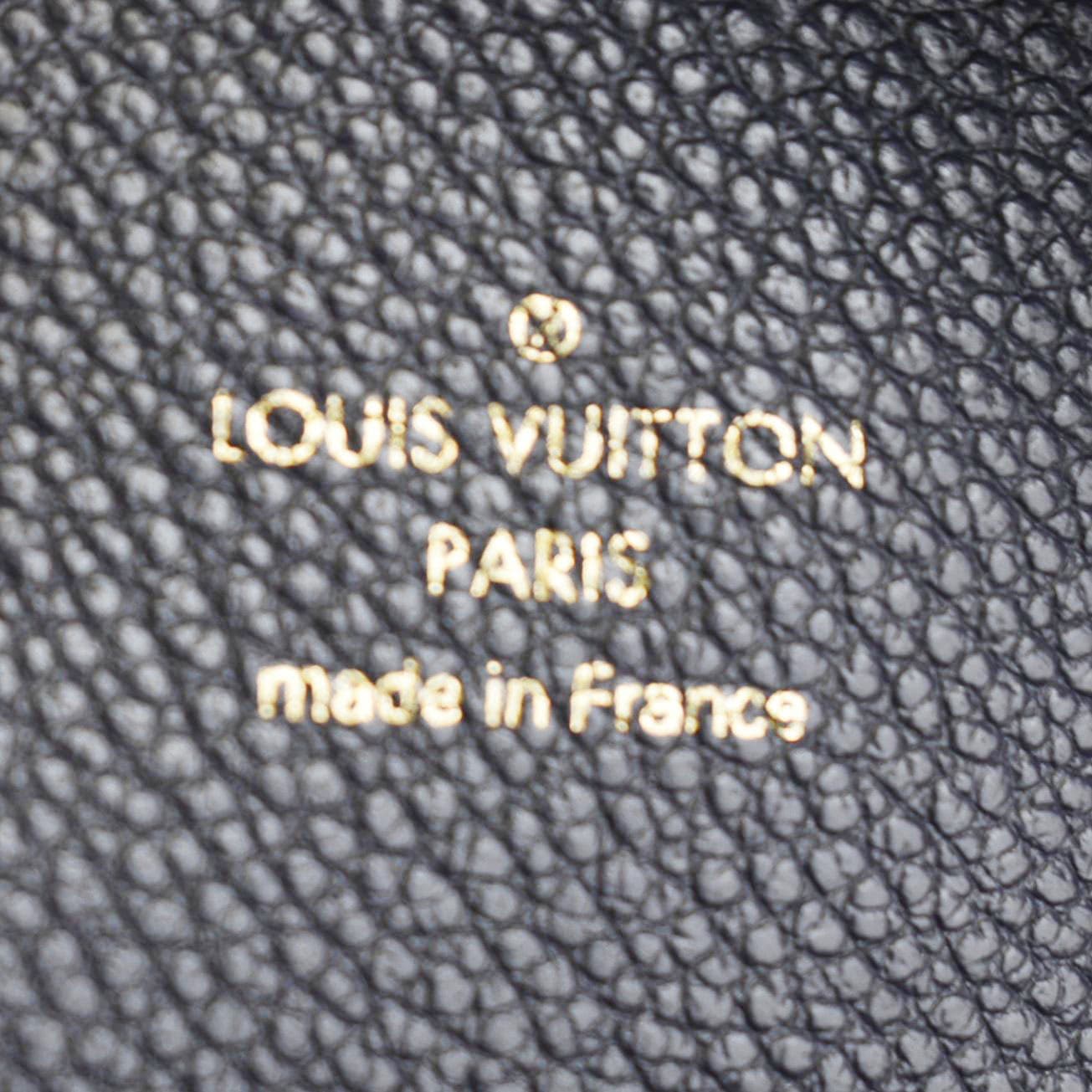 LOUIS VUITTON Melie Empreinte Leather Hobo Shoulder Bag Navy Blue