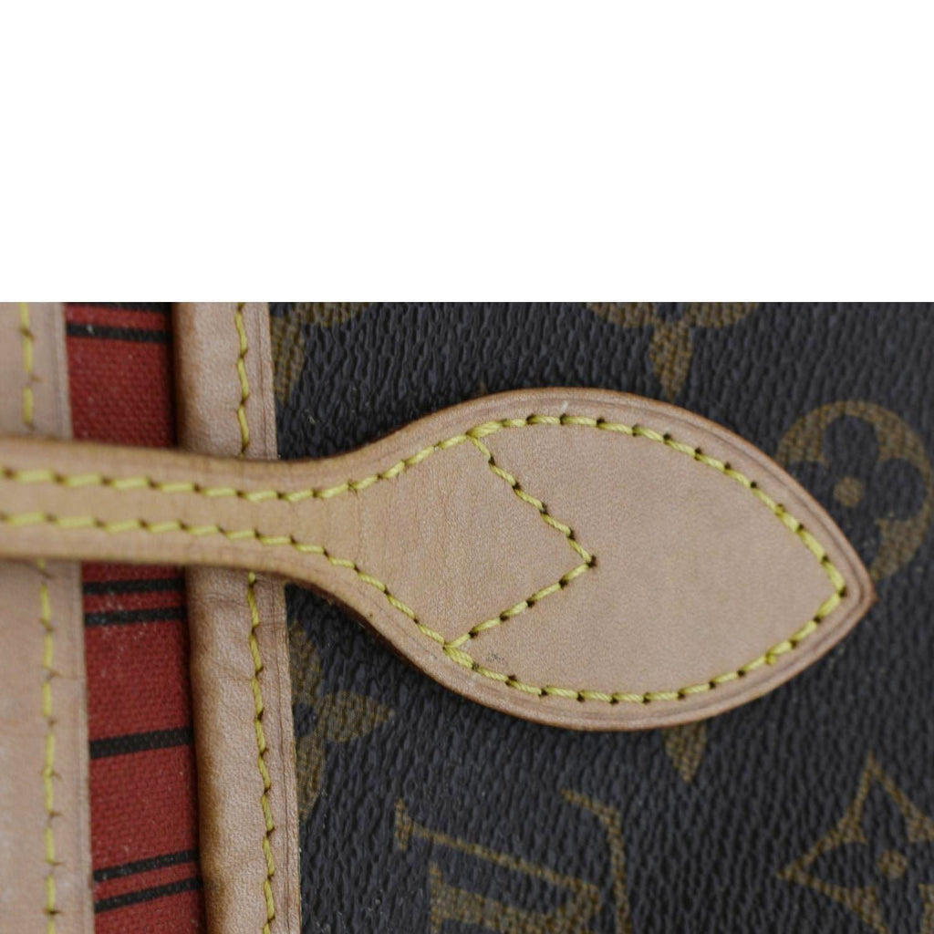 LOUIS VUITTON Neverfull MM Monogram Canvas Shoulder Bag Brown
