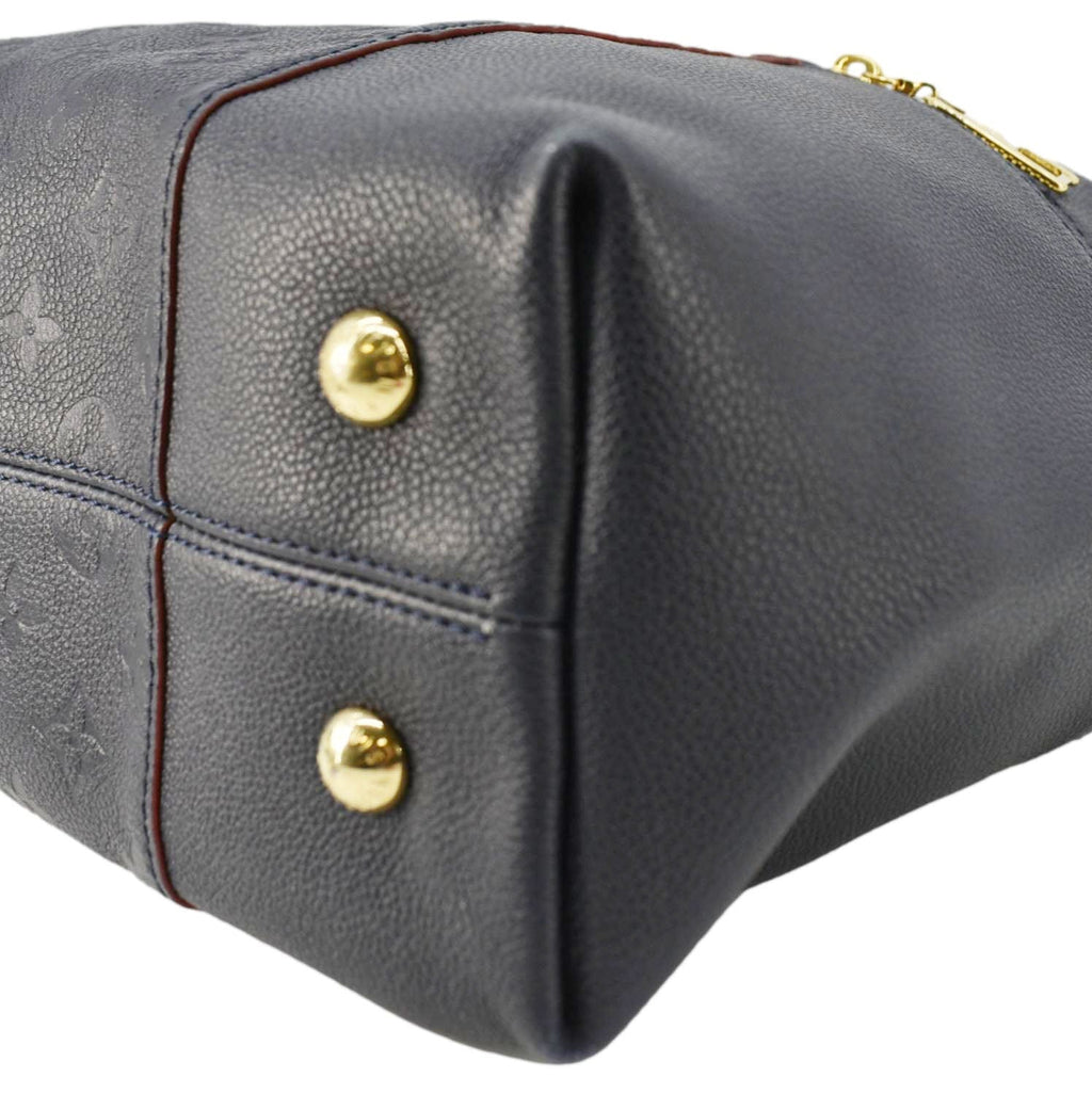 LOUIS VUITTON Melie Empreinte Leather Hobo Shoulder Bag Navy Blue