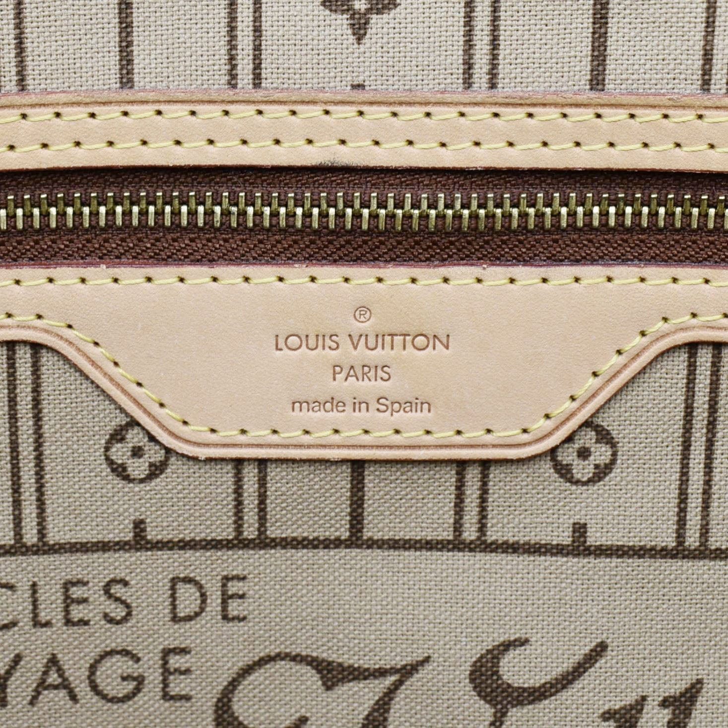 LOUIS VUITTON Neverfull MM Monogram Canvas Shoulder Bag Brown