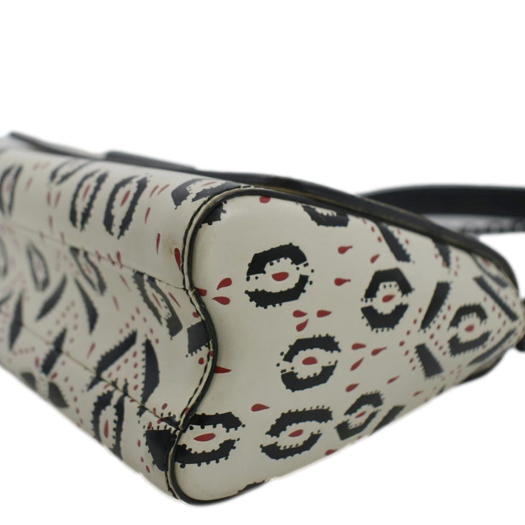LOUIS VUITTON LV Twist Graphic MM Leather Shoulder Bag Black