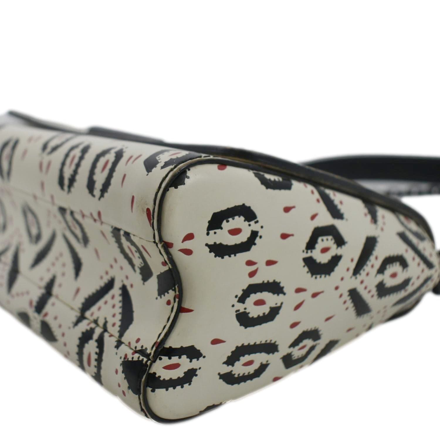 LOUIS VUITTON LV Twist Graphic MM Leather Shoulder Bag Black