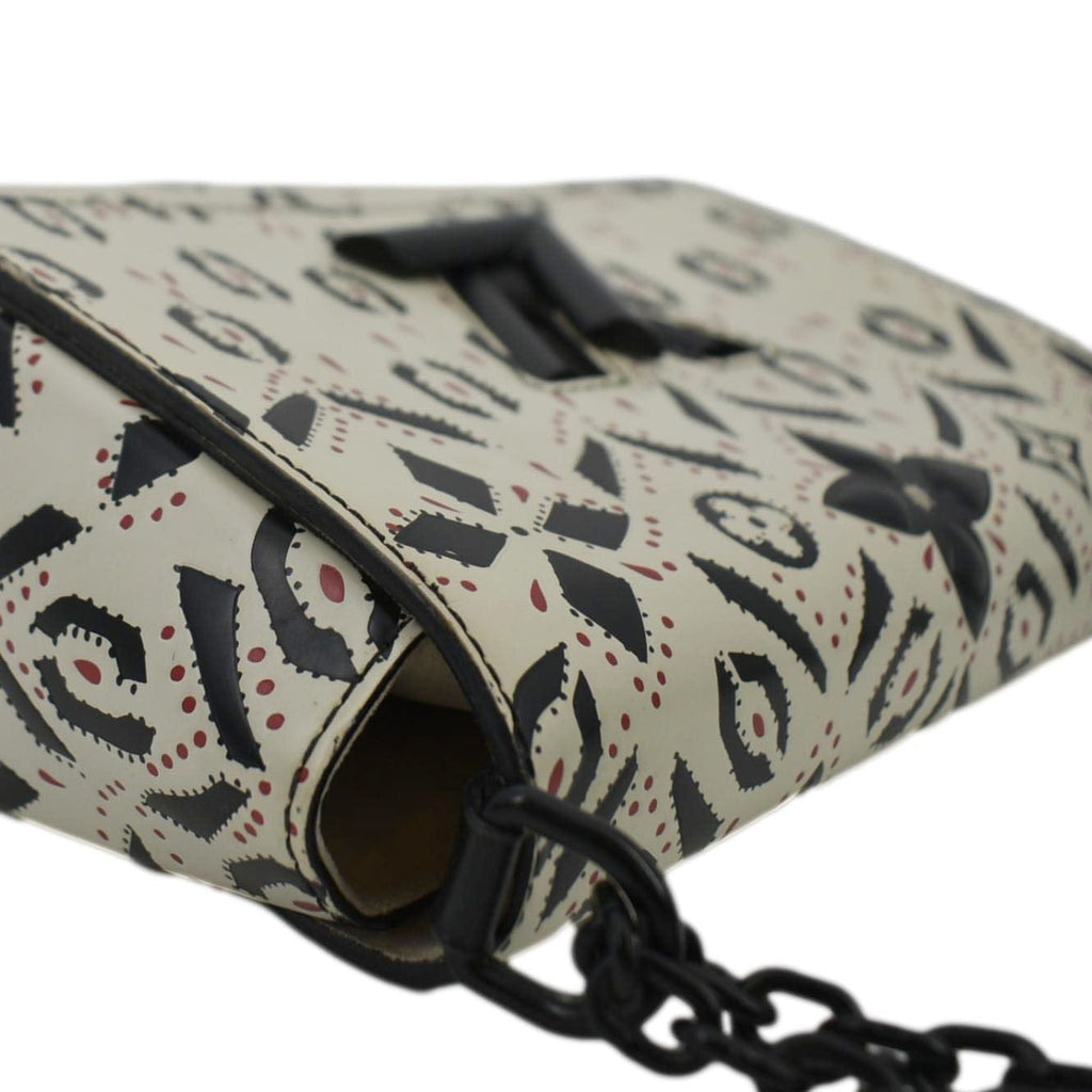 LOUIS VUITTON LV Twist Graphic MM Leather Shoulder Bag Black