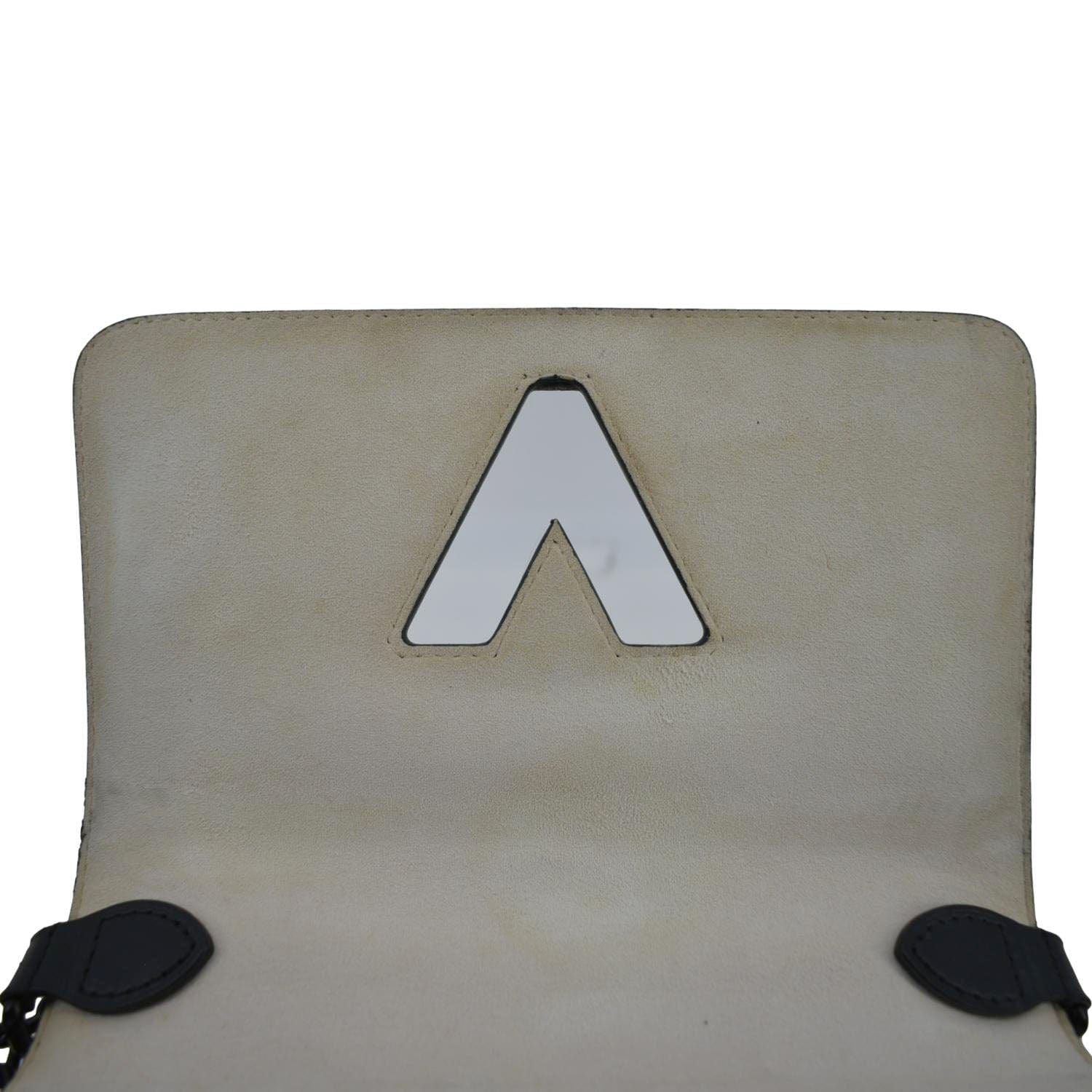 LOUIS VUITTON LV Twist Graphic MM Leather Shoulder Bag Black