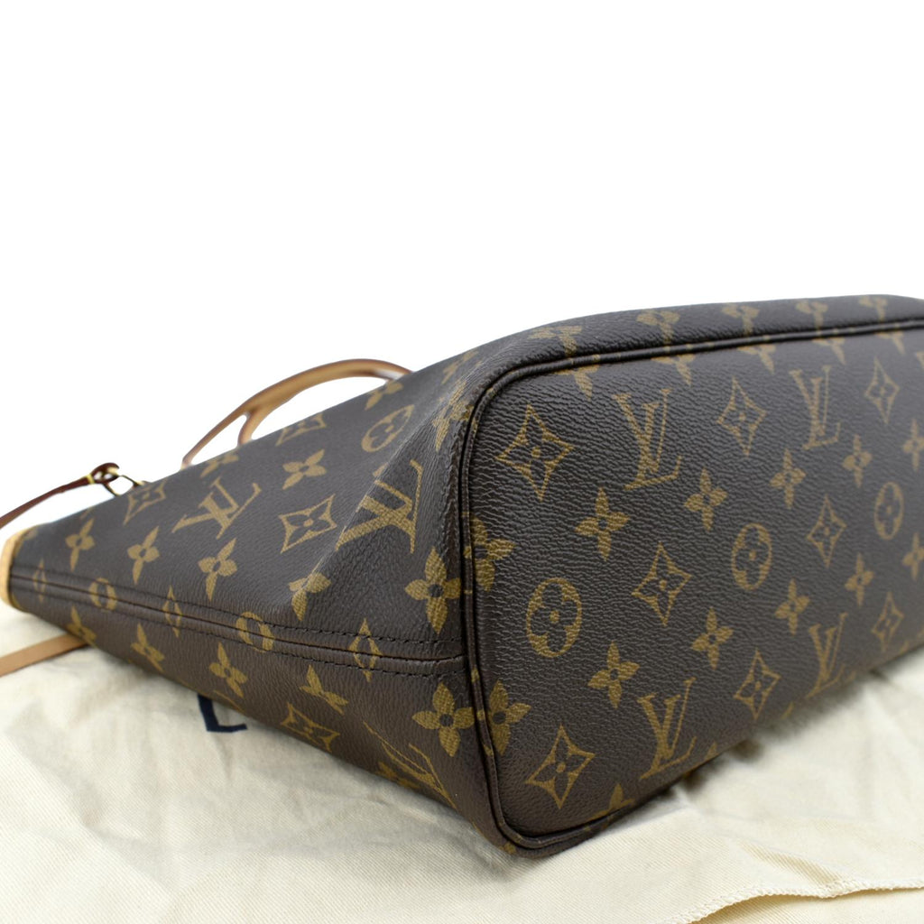 LOUIS VUITTON Neverfull PM Monogram Canvas Tote Bag Brown