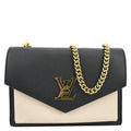 LOUIS VUITTON Mylockme Calf Leather Chain Shoulder Bag Creme