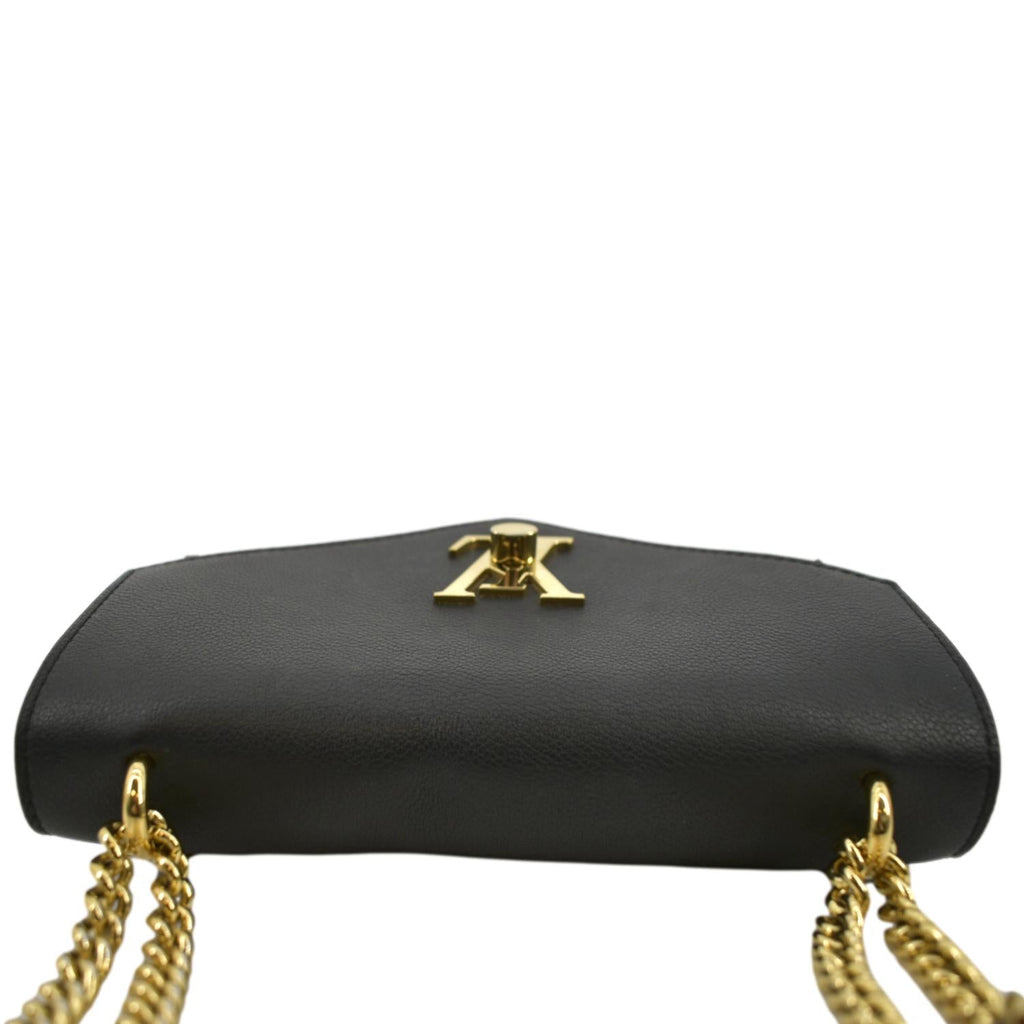 LOUIS VUITTON Mylockme Calf Leather Chain Shoulder Bag Creme