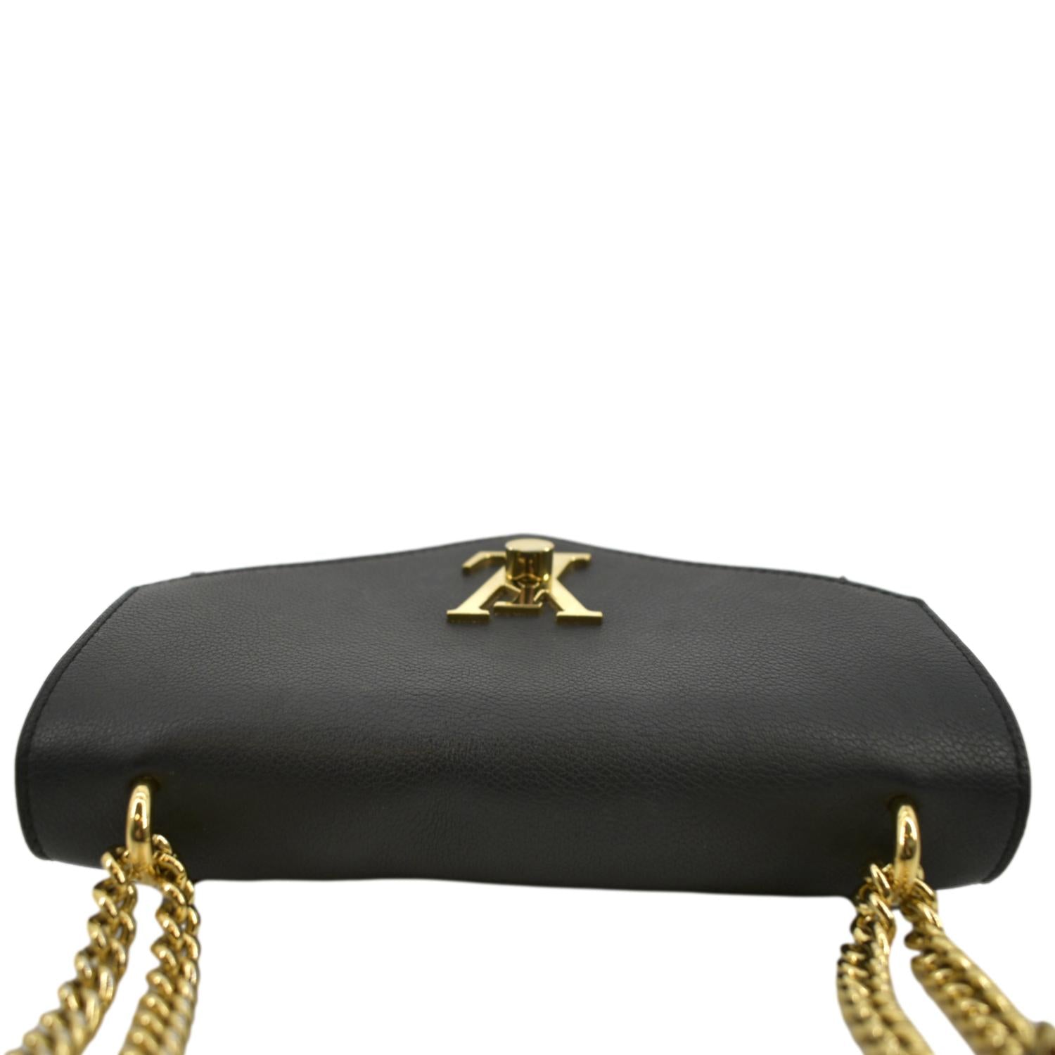 LOUIS VUITTON Mylockme Calf Leather Chain Shoulder Bag Creme