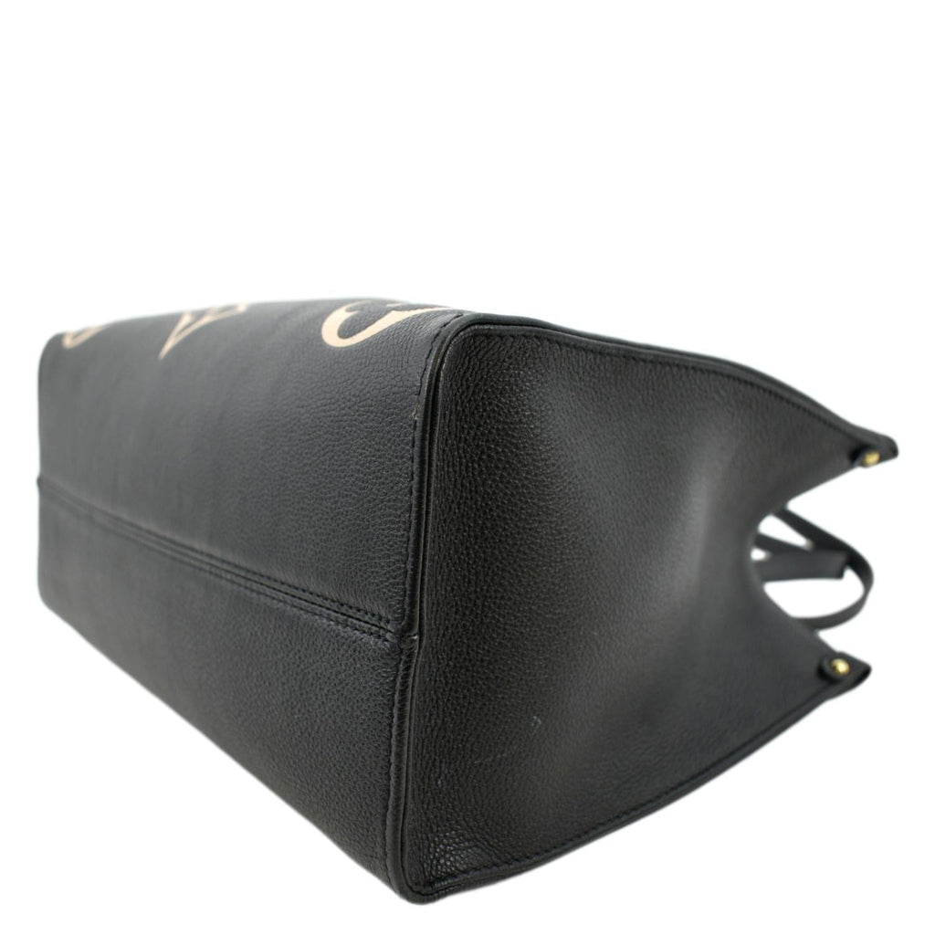 LOUIS VUITTON Onthego MM Giant Monogram Leather Tote Shoulder Bag Bicolor