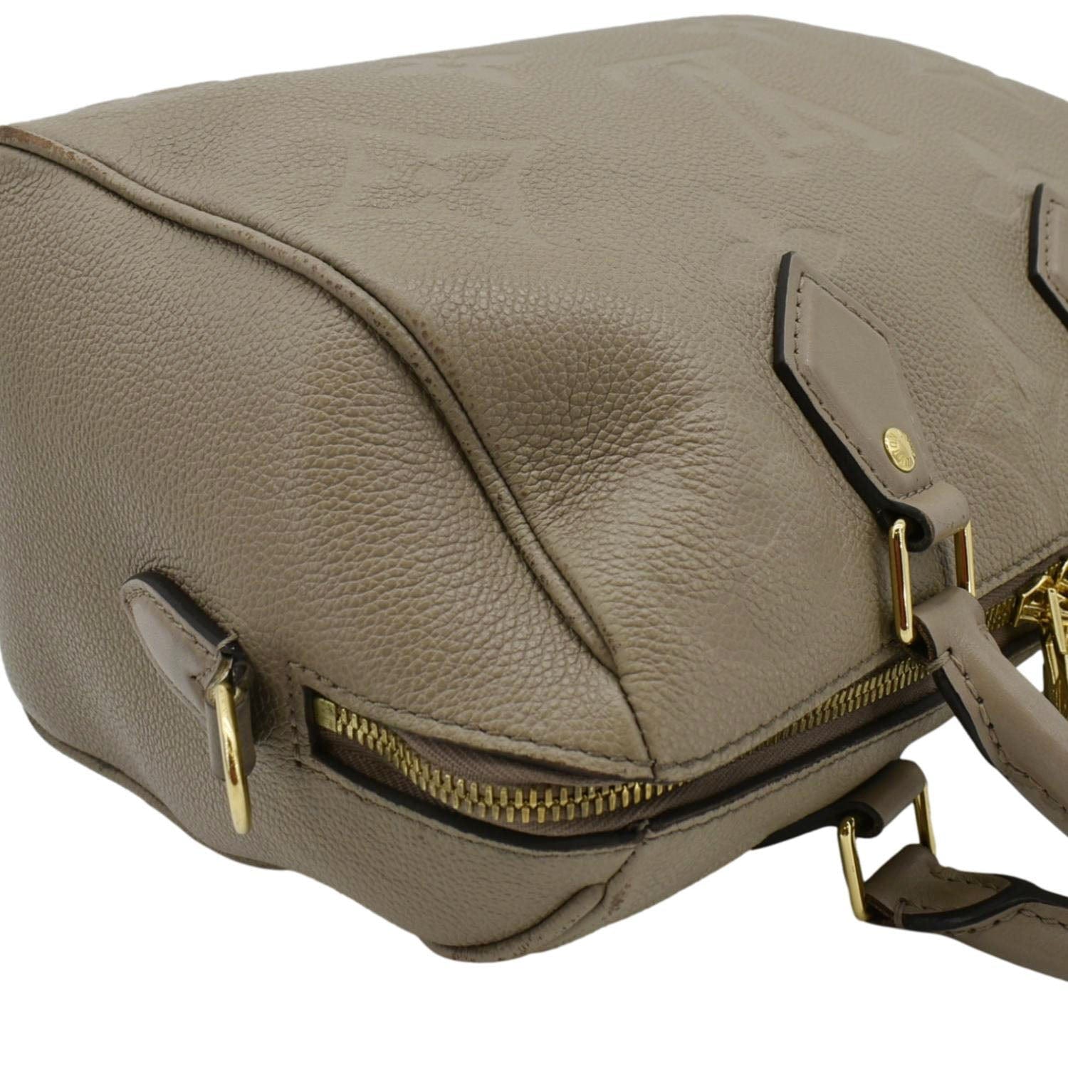 LOUIS VUITTON Speedy 25 Bandouliere Monogram Empreinte Shoulder Bag Beige