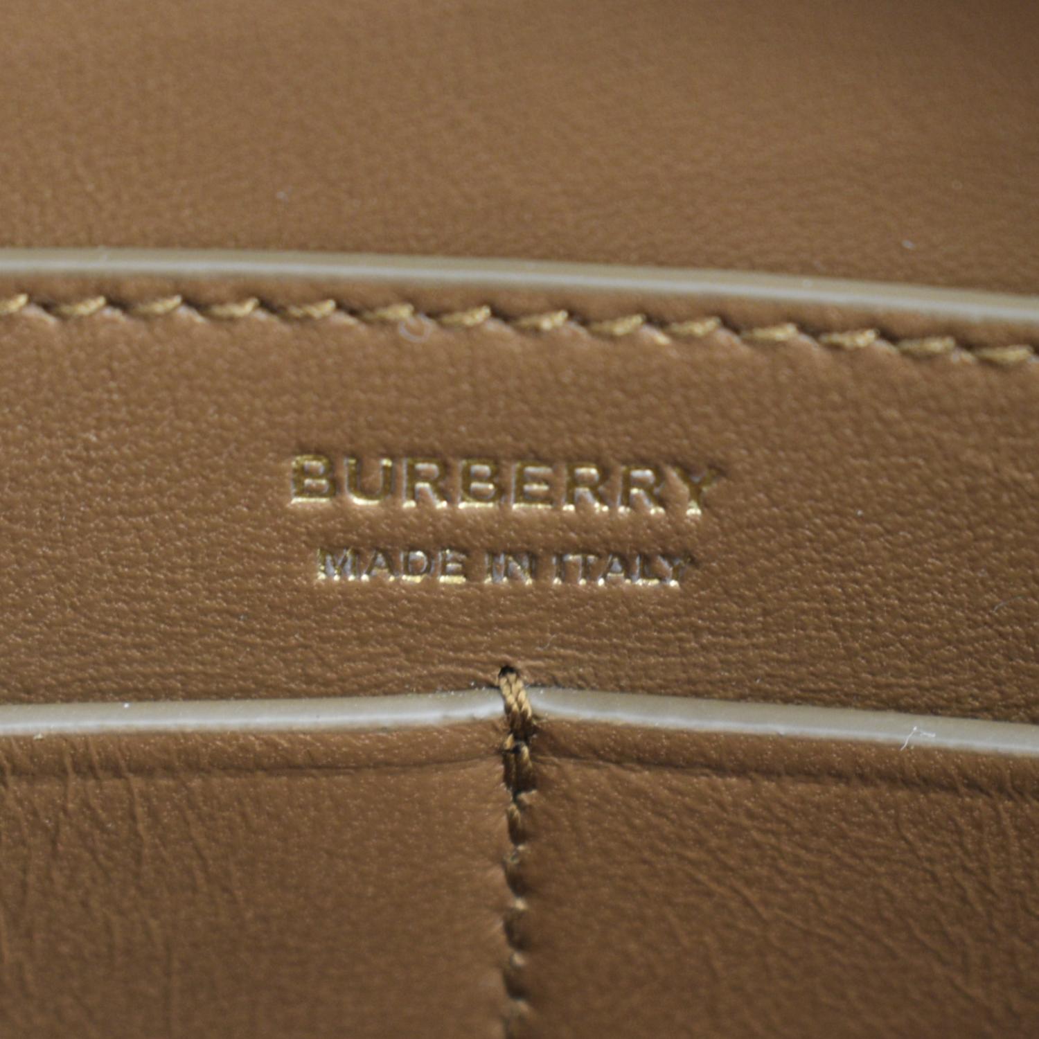 BURBERRY Medium TB Leather Shoulder Bag Tan