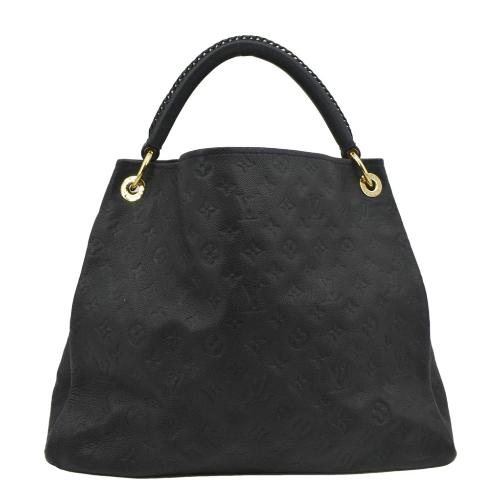 LOUIS VUITTON Artsy MM Empreinte Leather Shoulder Bag Navy Blue