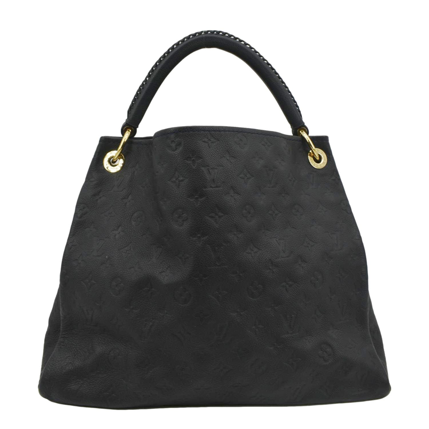 LOUIS VUITTON Artsy MM Empreinte Leather Shoulder Bag Navy Blue