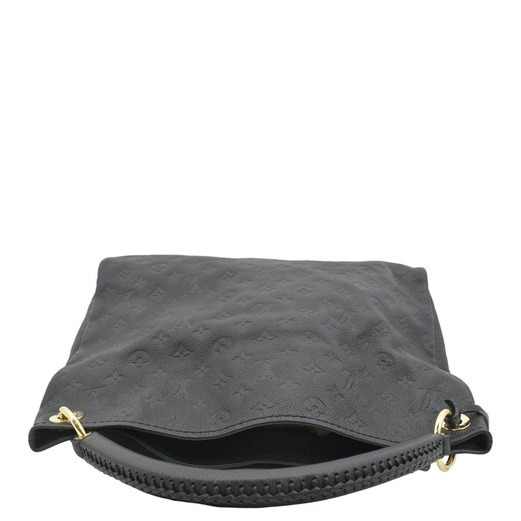 LOUIS VUITTON Artsy MM Empreinte Leather Shoulder Bag Navy Blue