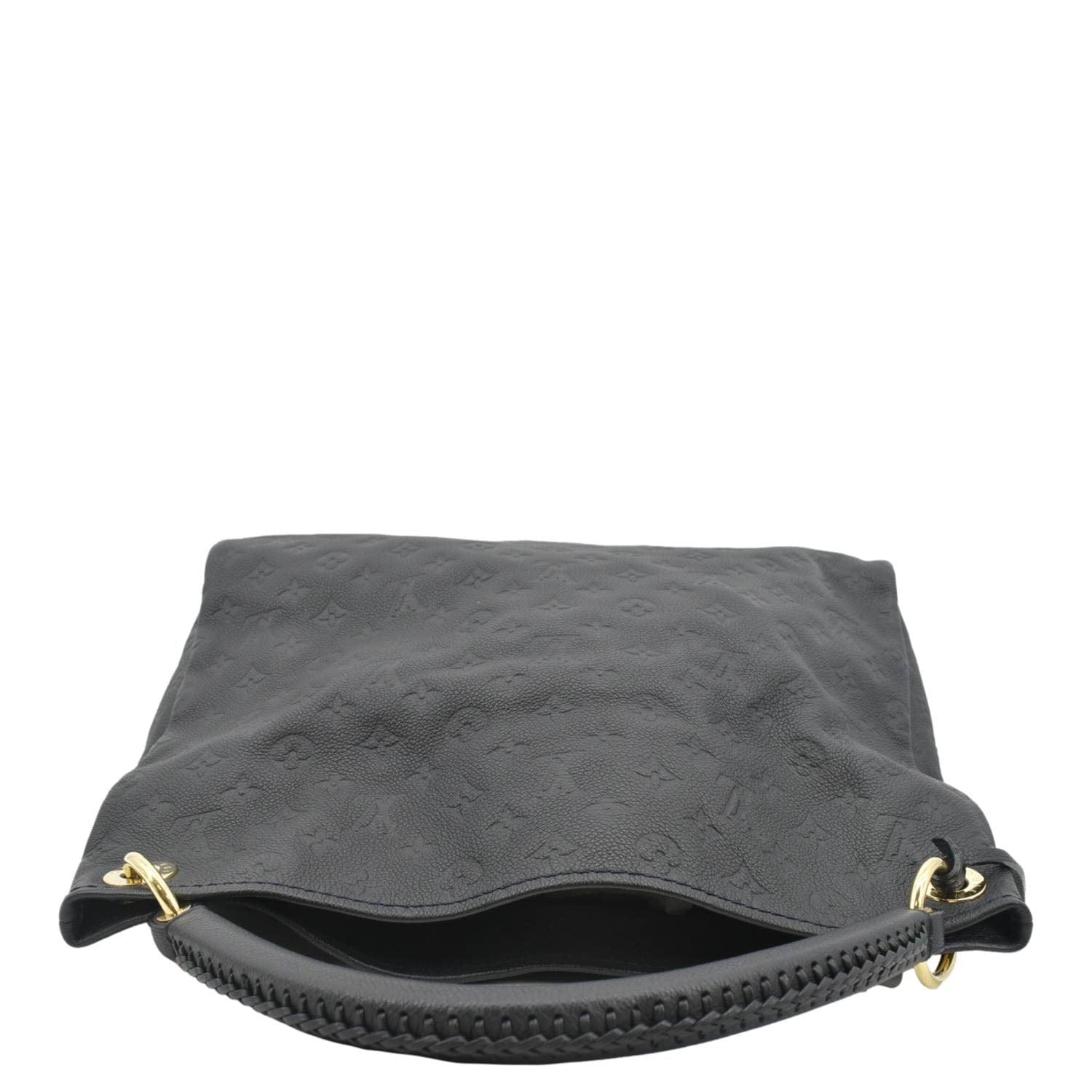 LOUIS VUITTON Artsy MM Empreinte Leather Shoulder Bag Navy Blue