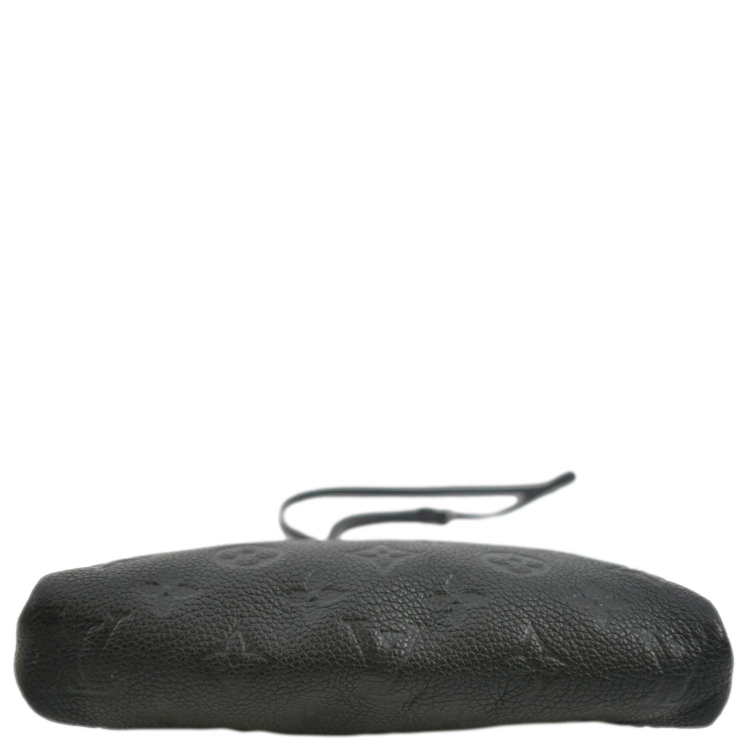 LOUIS VUITTON Pallas Monogram Empreinte Clutch Crossbody Bag Black