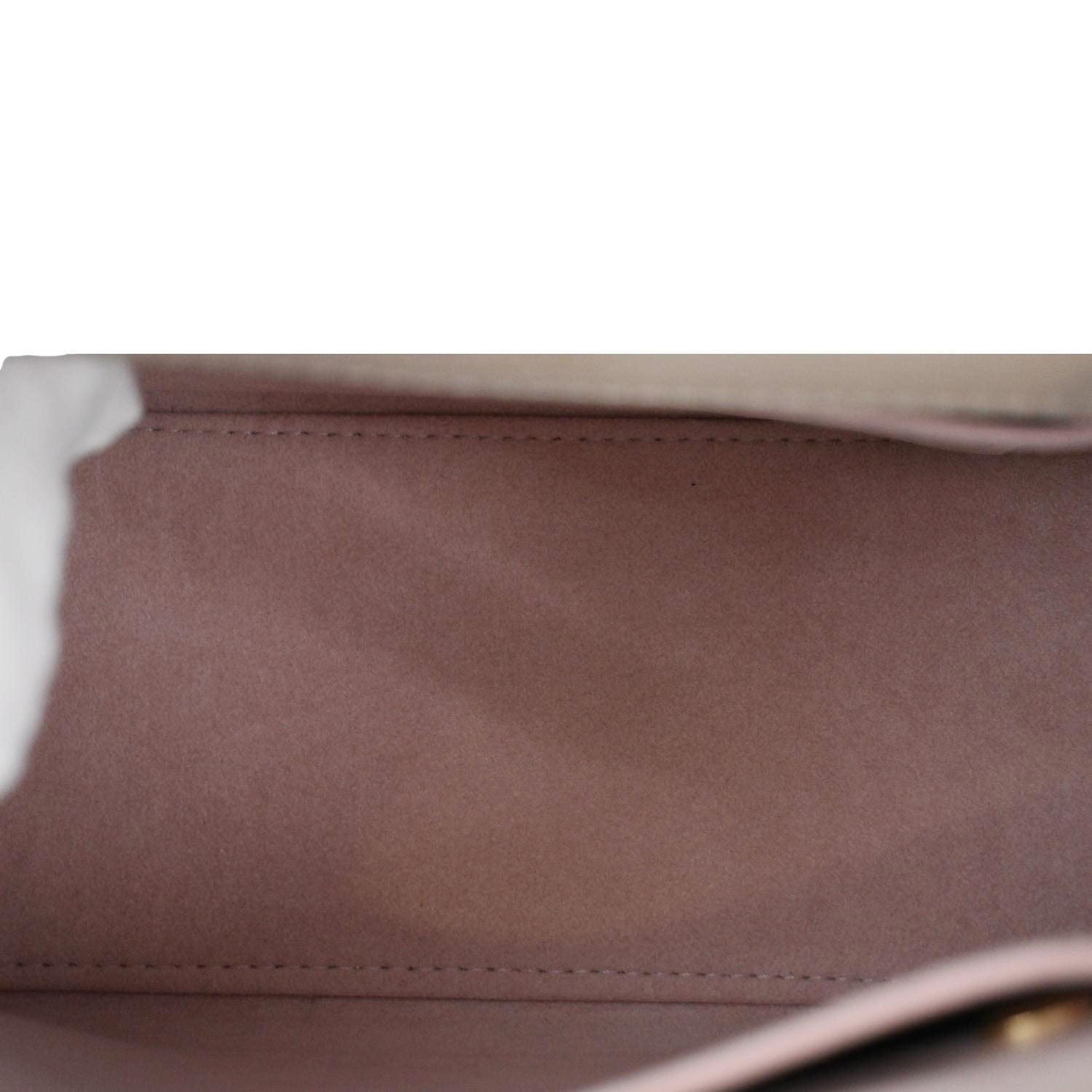 LOUIS VUITTON Mini Lockme Ever Leather Shoulder Bag Greige