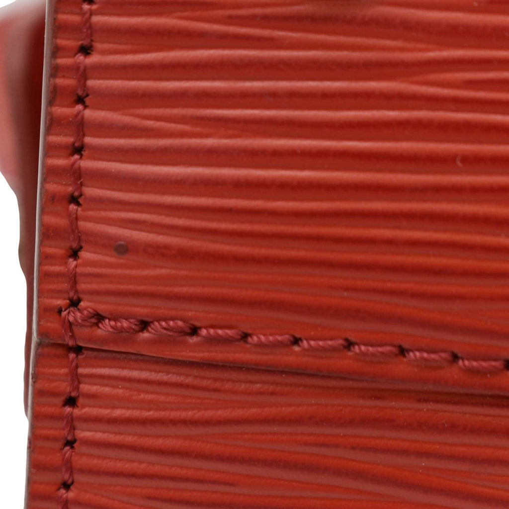 LOUIS VUITTON Vaneau MM Epi Leather Shoulder Bag Red