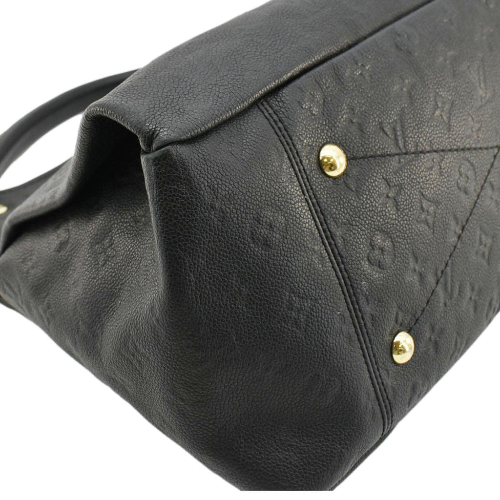 LOUIS VUITTON Artsy MM Monogram Empreinte Leather Shoulder Bag  Black
