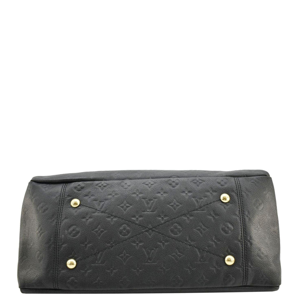LOUIS VUITTON Artsy MM Monogram Empreinte Leather Shoulder Bag  Black