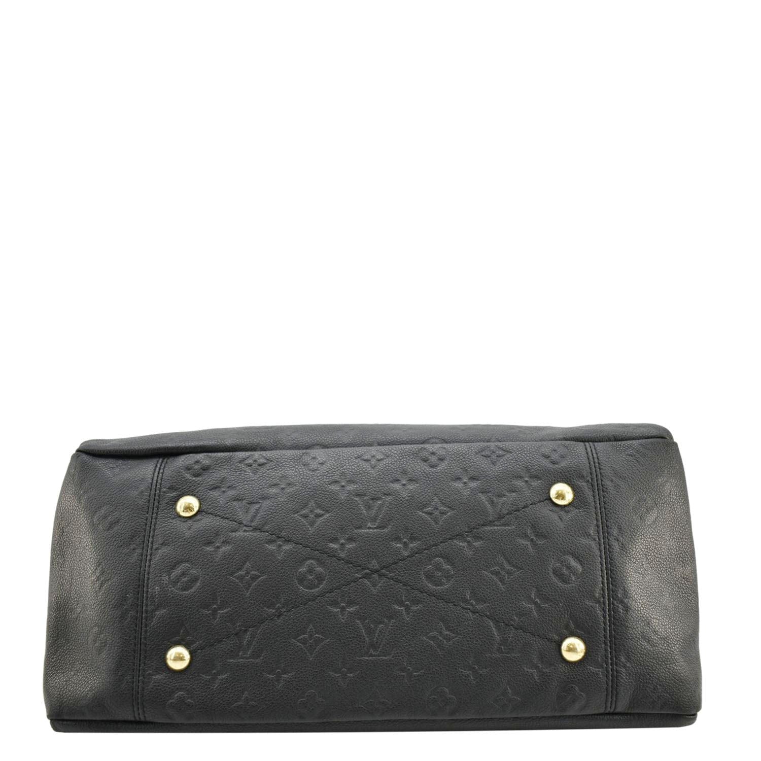 LOUIS VUITTON Artsy MM Monogram Empreinte Leather Shoulder Bag  Black