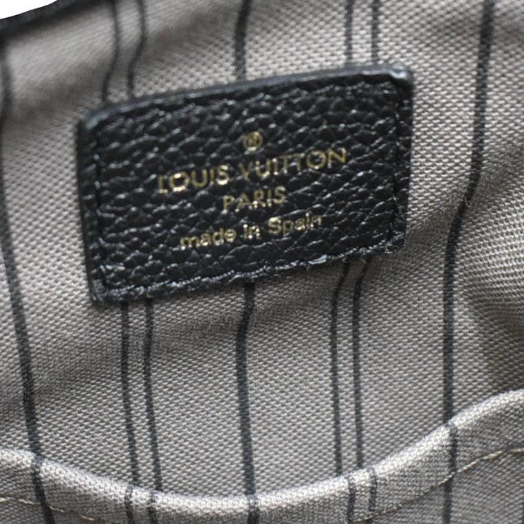 LOUIS VUITTON Artsy MM Monogram Empreinte Leather Shoulder Bag  Black