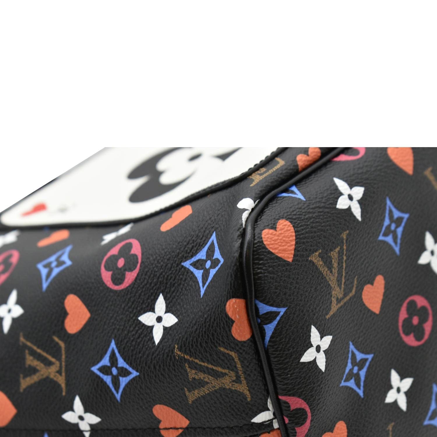 LOUIS VUITTON Game On Neverfull MM Monogram Canvas Tote Bag Black