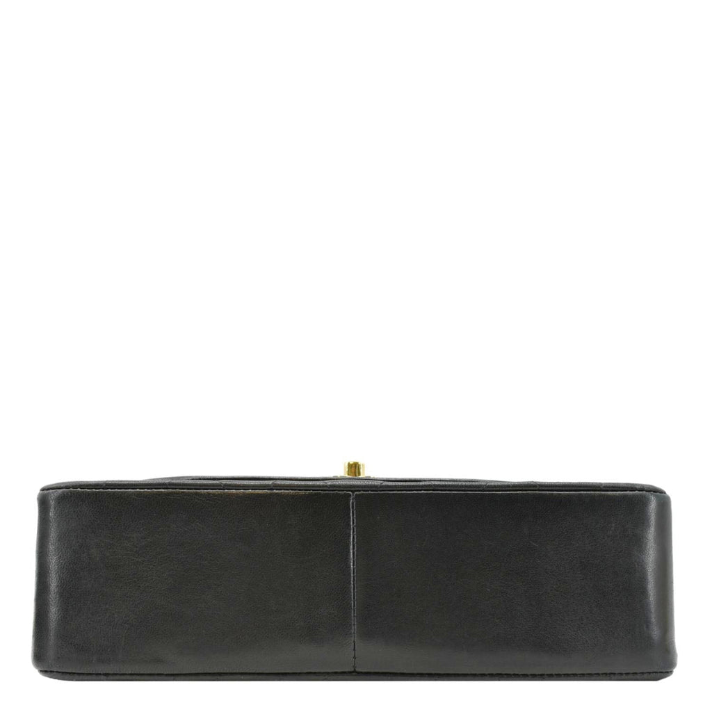 CHANEL Diana Flap Vintage Quilted Leather Shoulder Bag Black