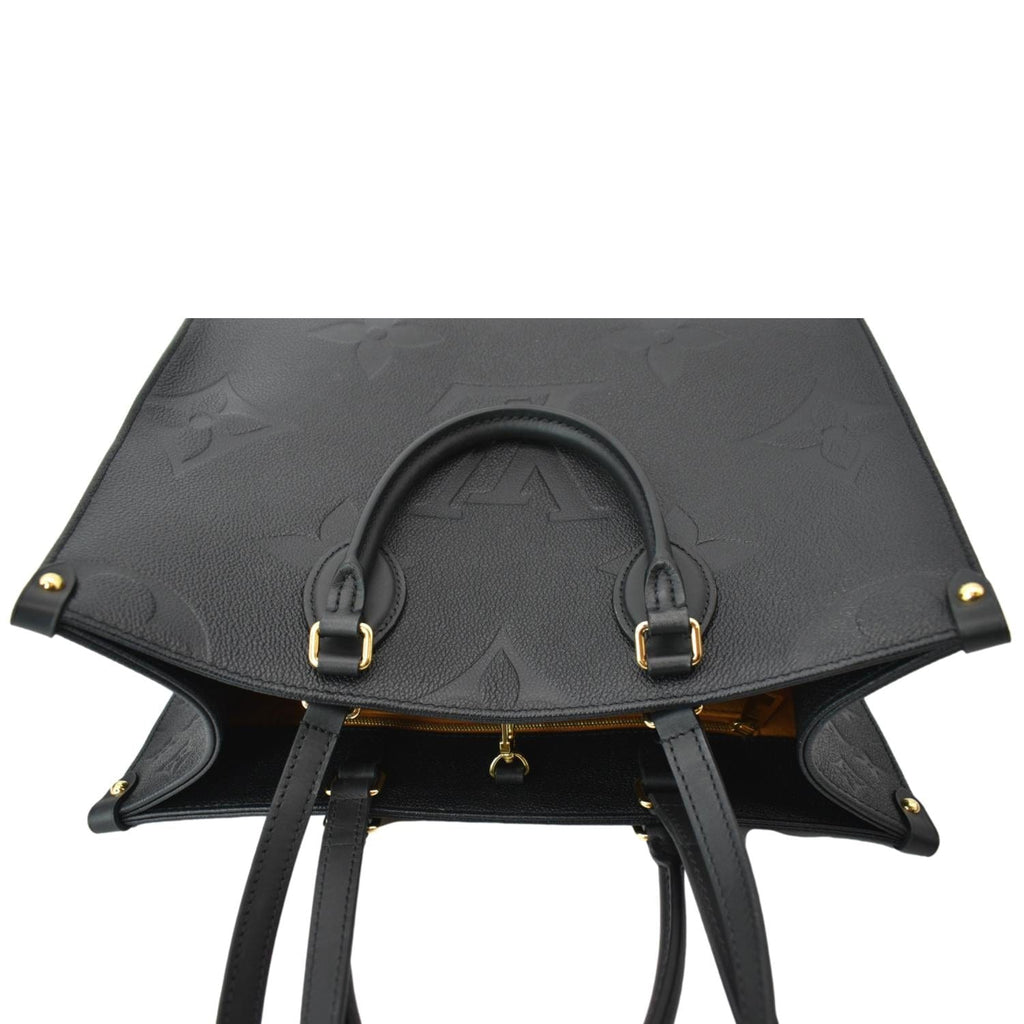 LOUIS VUITTON Onthego MM Monogram Empreinte Shoulder Bag Black