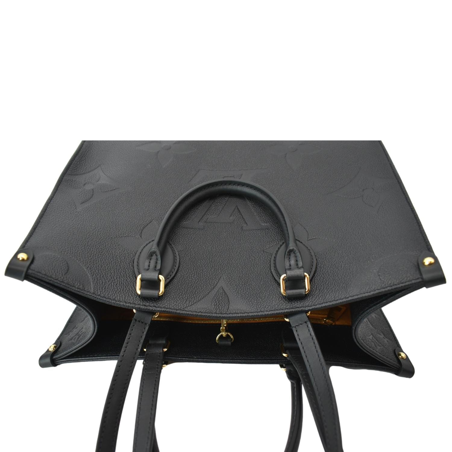 LOUIS VUITTON Onthego MM Monogram Empreinte Shoulder Bag Black