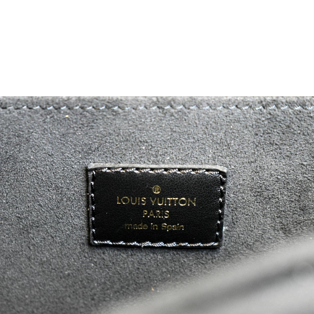LOUIS VUITTON Dauphine MM Epi Leather Shoulder Bag Black