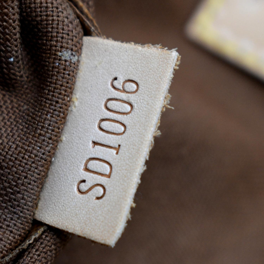 LOUIS VUITTON Lockit Vertical PM Monogram Canvas Tote Bag Brown