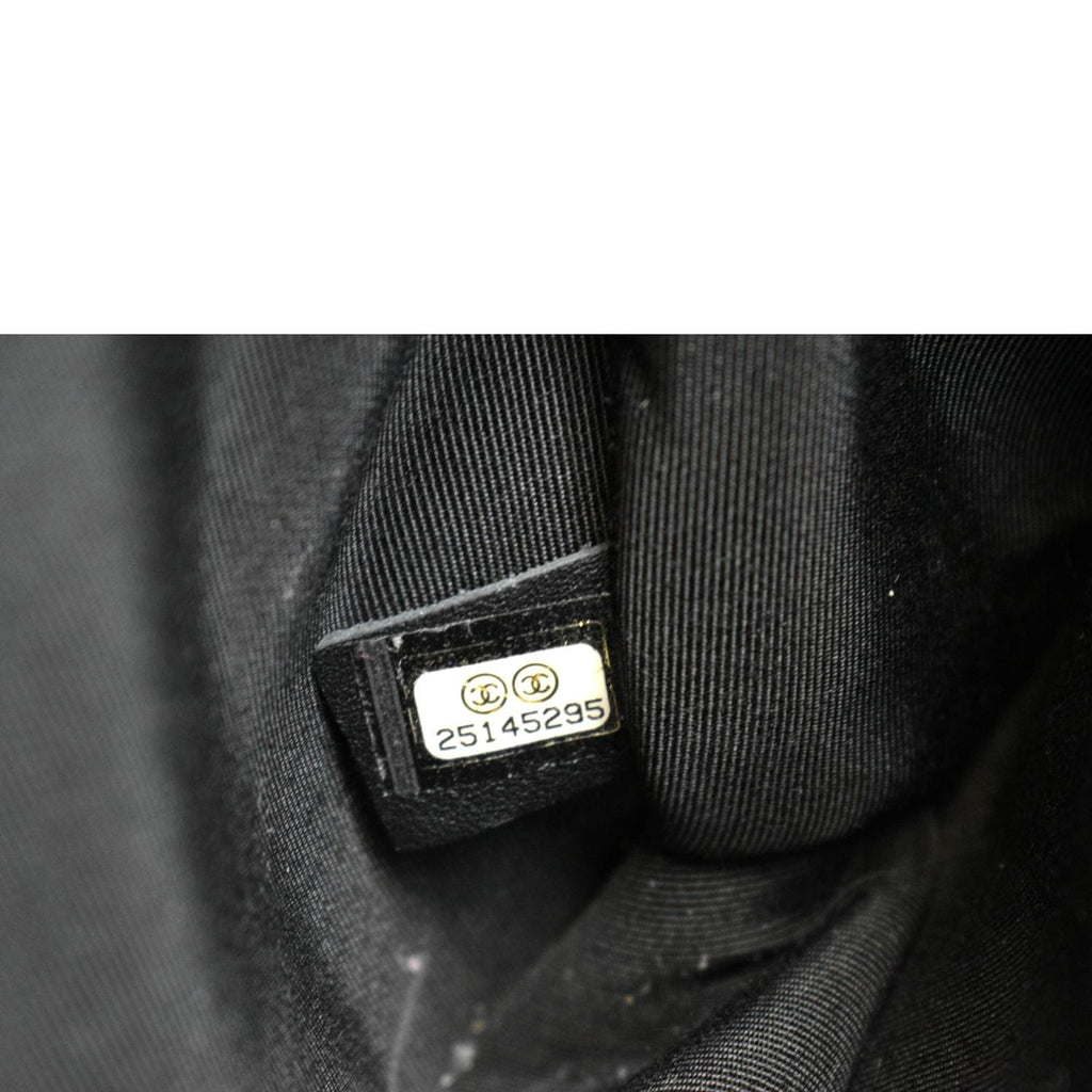 CHANEL Box CC Flap Quilted Leather Shoulder Bag Black