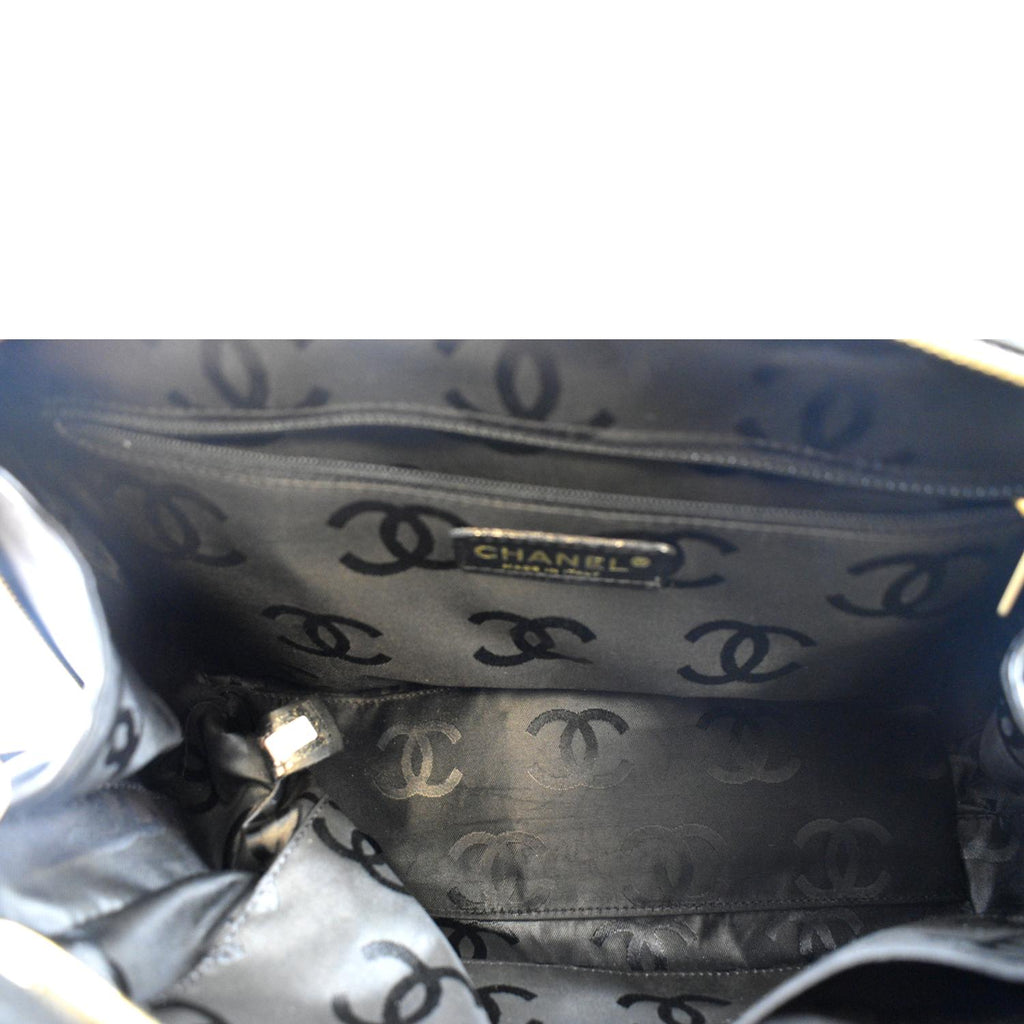 CHANEL CC Wild Stitch Vintage Calfskin Leather Tote Bag Black