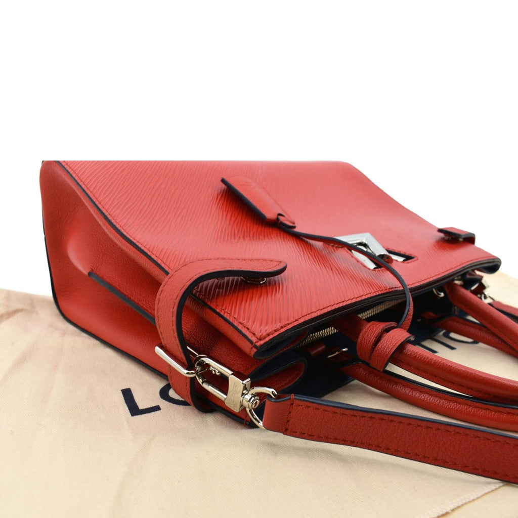 LOUIS VUITTON Twist Epi Leather Tote Shoulder Bag Red