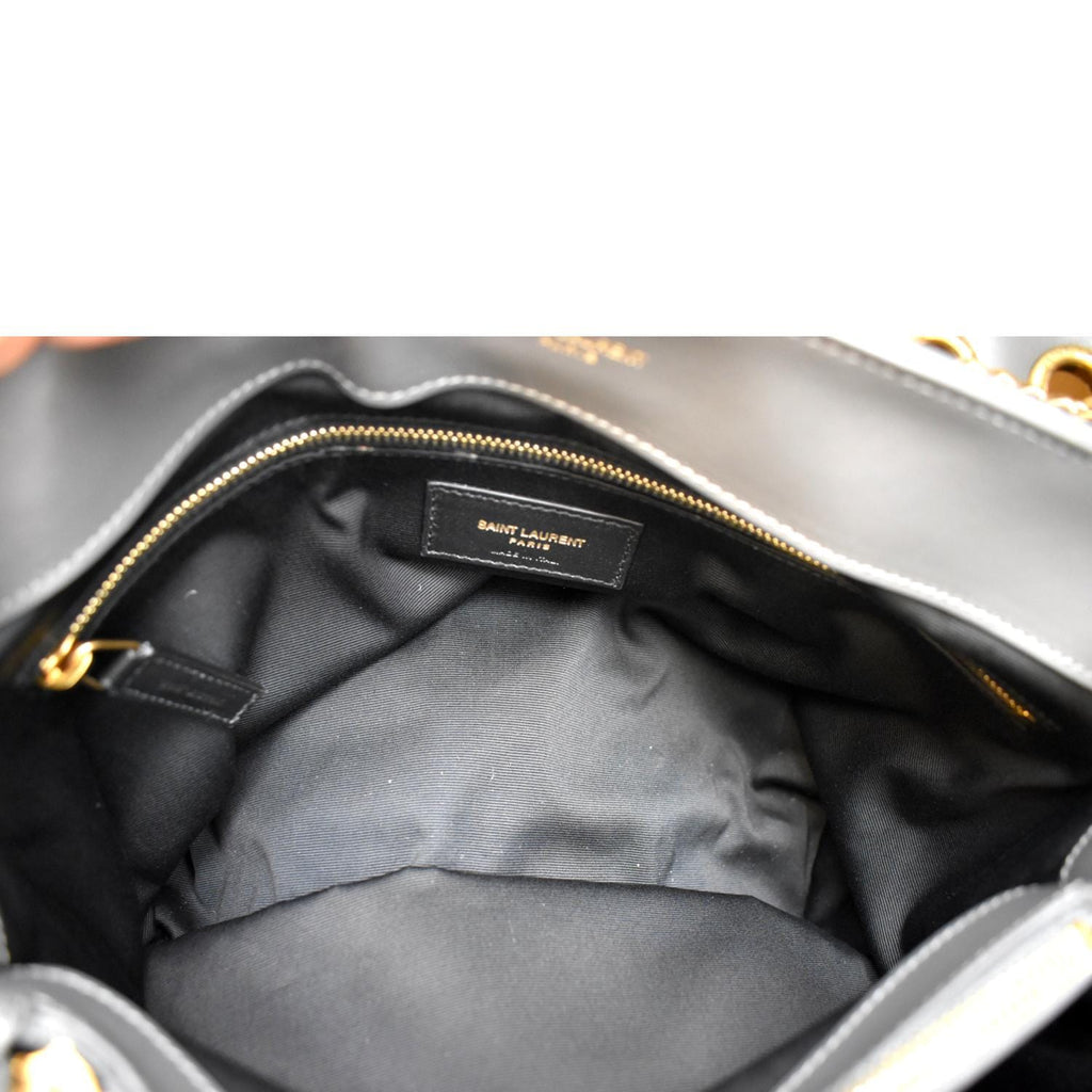 YVES SAINT LAURENT Loulou Medium Matelasse Leather Chain Shoulder Bag Dark Gray