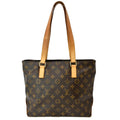LOUIS VUITTON Cabas Piano Monogram Canvas Shoulder Bag Brown