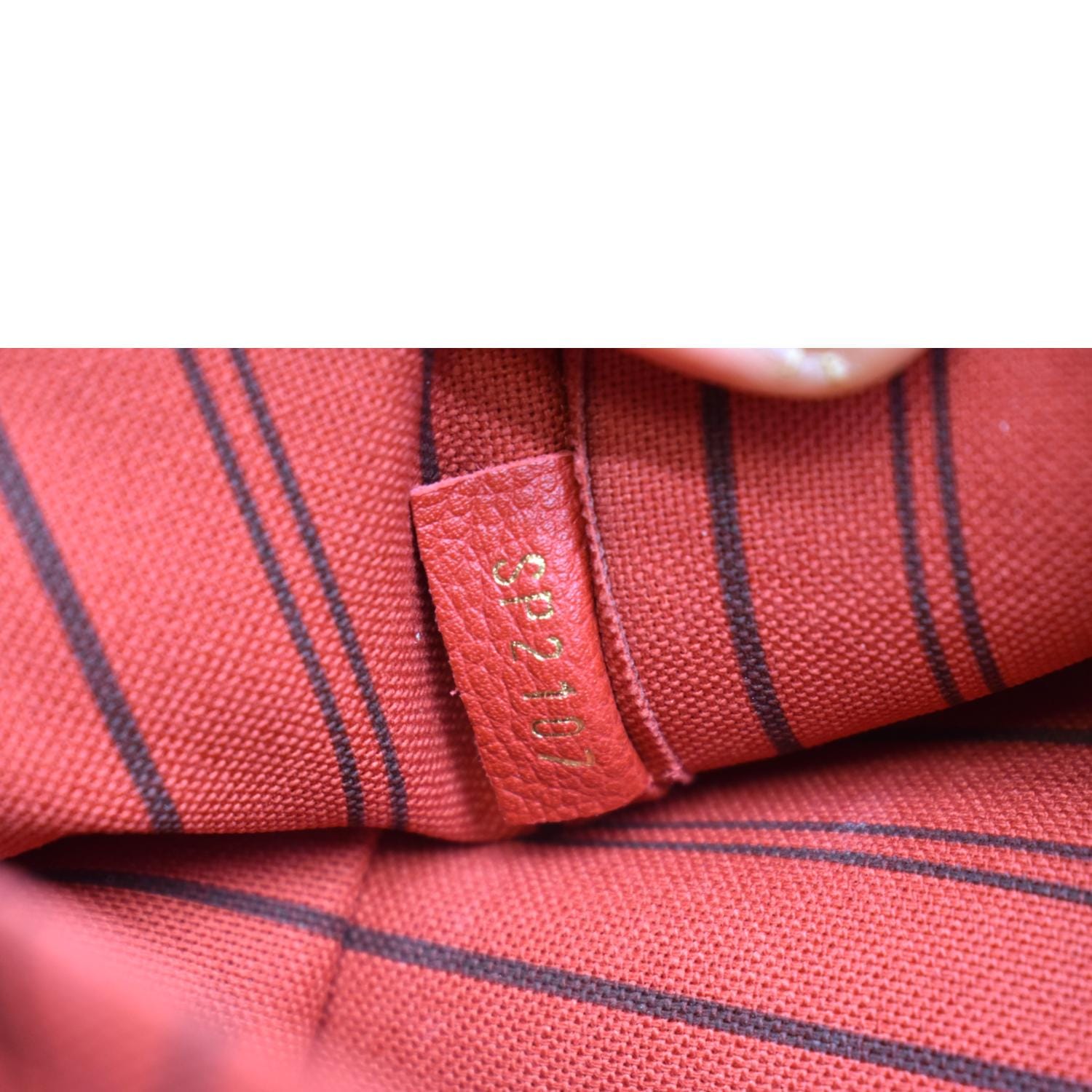 LOUIS VUITTON Montaigne MM Monogram Empreinte Shoulder Bag Red