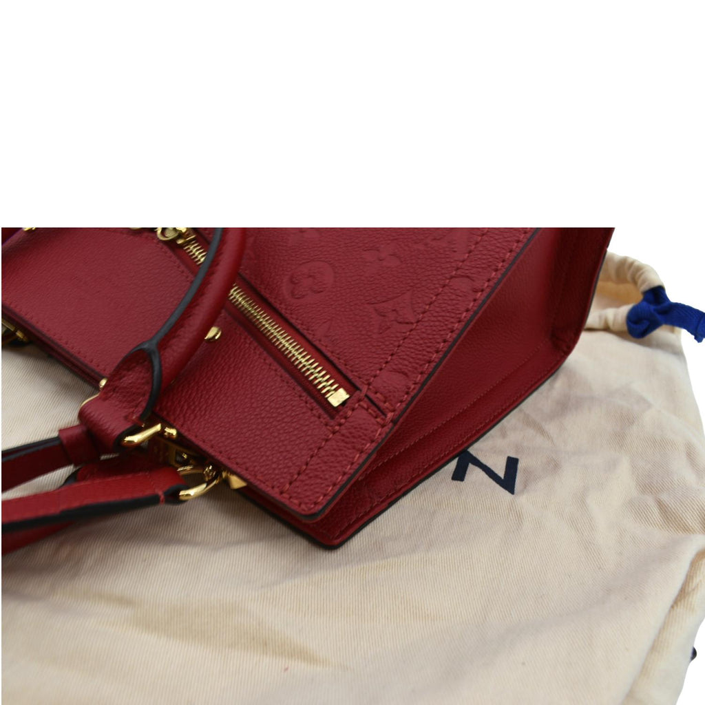 LOUIS VUITTON Sully PM Monogram Empreinte Leather Shoulder Bag Red