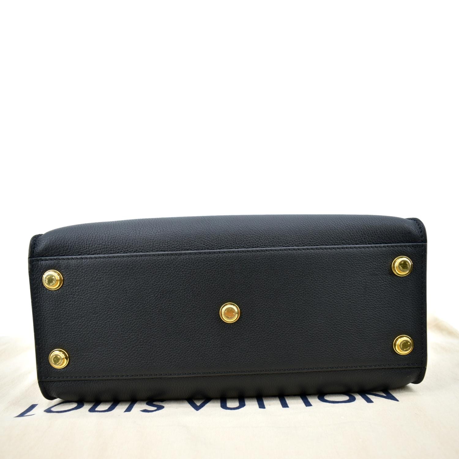 LOUIS VUITTON On My Side MM Calfskin Monogram Shoulder Bag Black