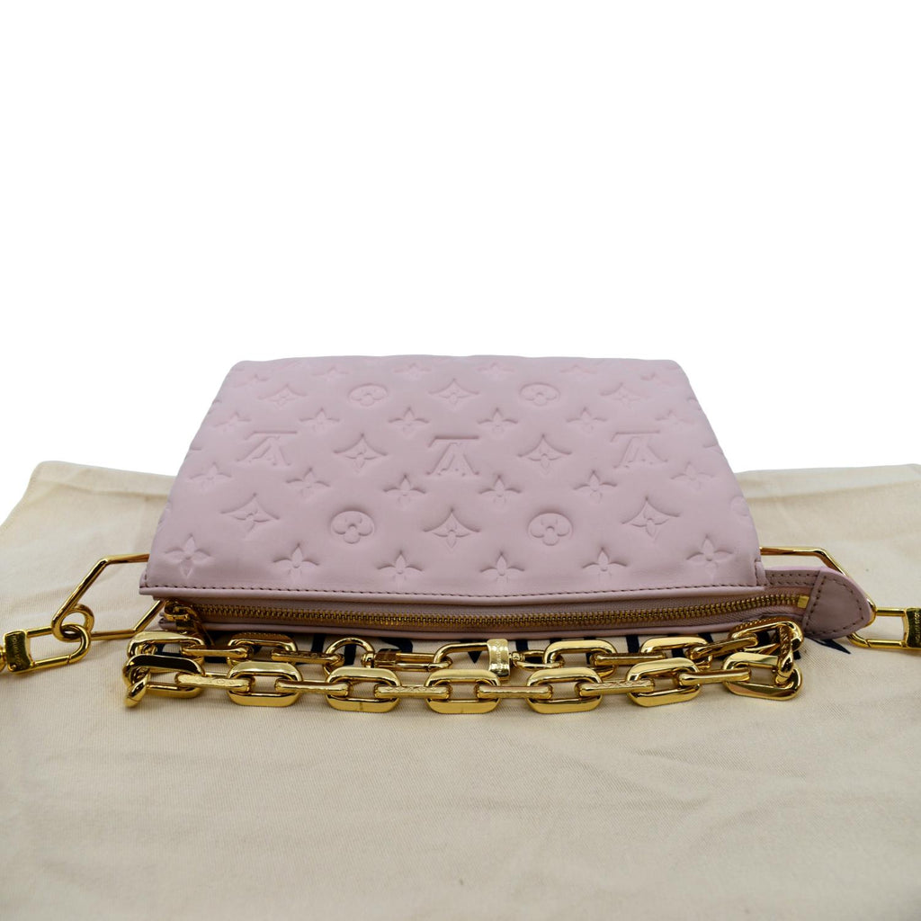 LOUIS VUITTON Coussin PM Monogram Embossed Shoulder Bag Pink