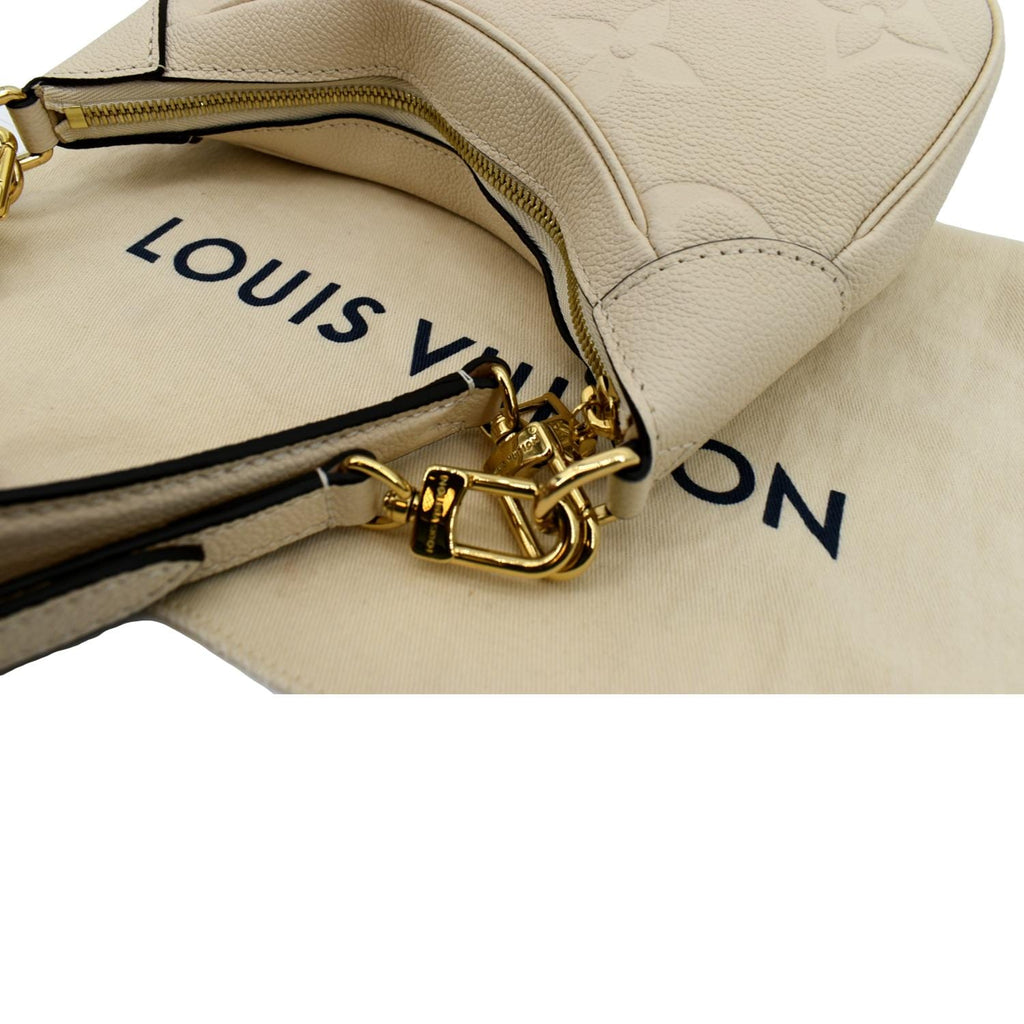 LOUIS VUITTON Bagatelle Monogram Empreinte Shoulder Bag Creme
