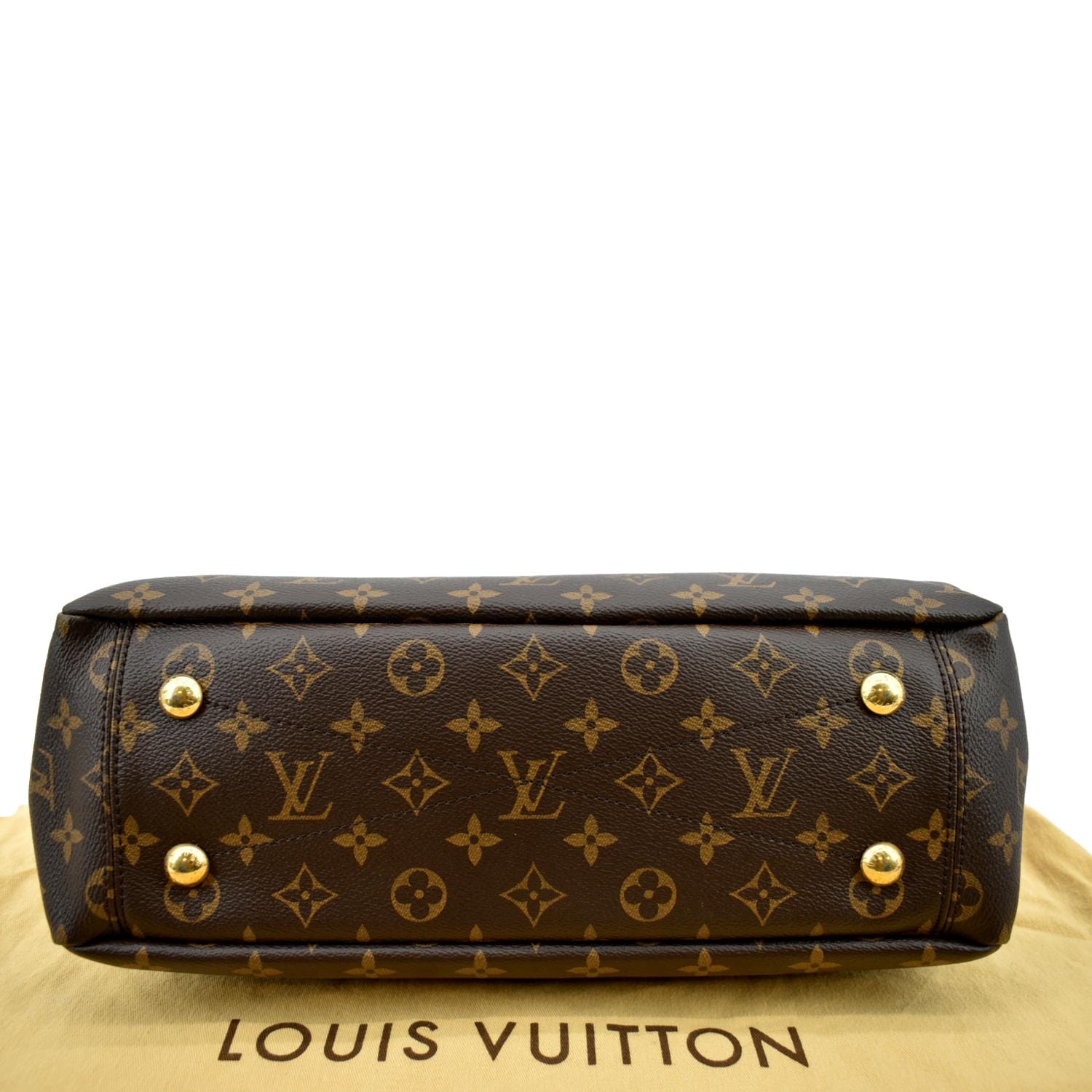 LOUIS VUITTON Pallas Shopper Chain Monogram Canvas Shoulder Bag Brown