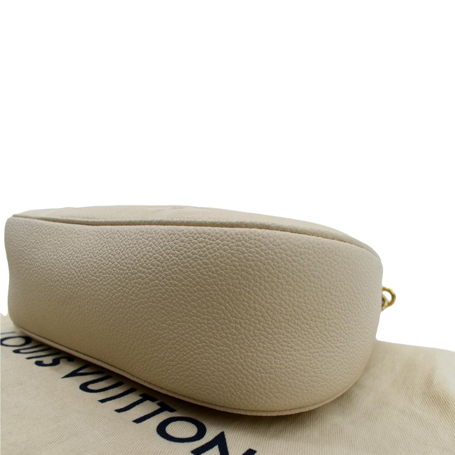 LOUIS VUITTON Bagatelle Monogram Empreinte Shoulder Bag Creme