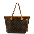 LOUIS VUITTON Neverfull MM Monogram Canvas Tote Bag Brown