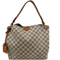 LOUIS VUITTON Graceful PM Damier Azur Hobo Shoulder Bag White