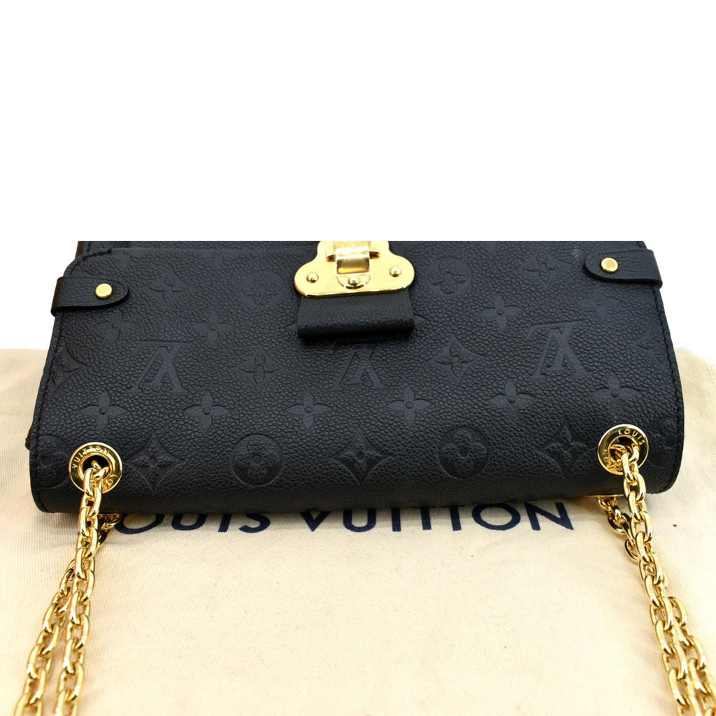 LOUIS VUITTON Vavin PM Monogram Empreinte Leather Shoulder Bag Black