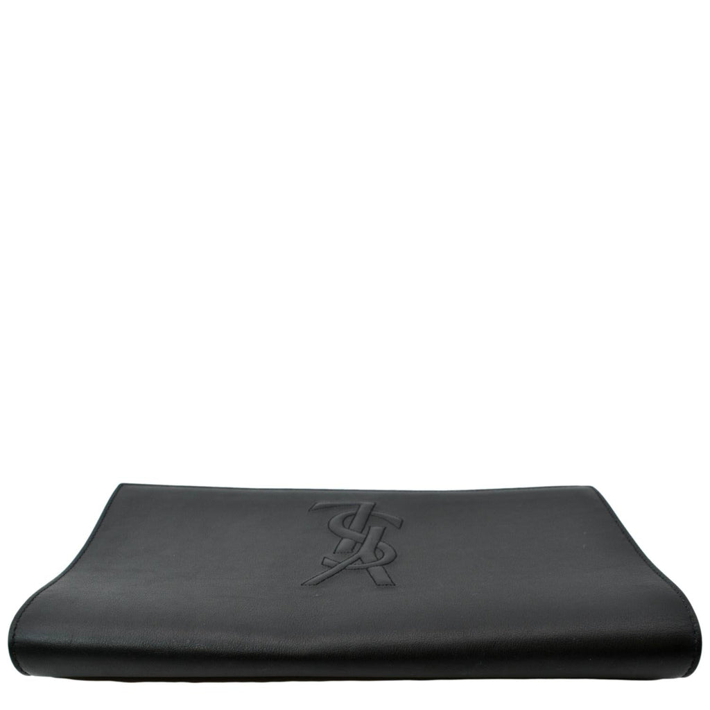 YVES SAINT LAURENT Belle de Jour Leather Clutch Bag Black