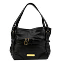 BURBERRY Bridle Lynher Calfskin Leather Tote Shoulder Bag Black